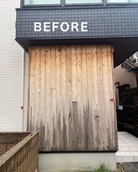 外壁「木部」の塗装施工前の写真