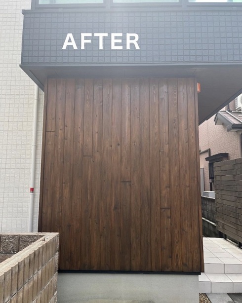 外壁「木部」の塗装　施工例