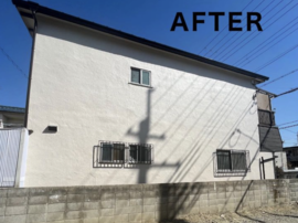 外壁のクラック(ひび)補修と塗装アフター写真